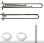 Тэн 2,0 кВт (0,7+1,3) 20467 (комплект) D64мм,М4 под анод, нерж.,под разъем, RF THERMEX