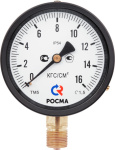 Манометр  6 бар радиальный D100мм 1/2, Росма ТМ-610Р.05 Дк150 0,6МПа кл.т.1,5 М20х1,5 (12)
