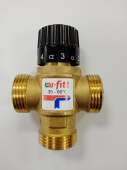 Клапан термостатический смесит. 1" НР Uni-fit  (35-60*C,Kv1,6) латунь 