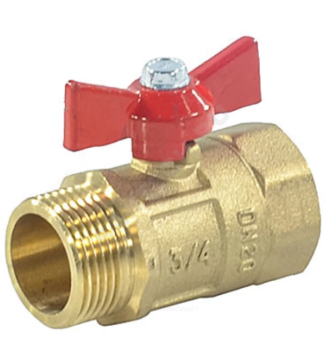 Кран шар 25 г/ш бабочка ГАЛЛОП 131 ПРАКТИК  Ду25 Ру16 ВР/НР 103263