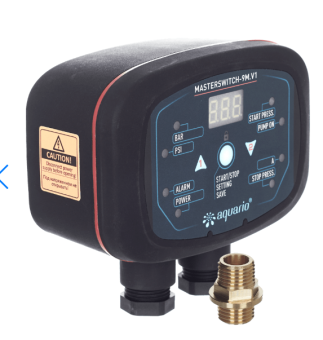 Блок автоматики к насосу Aquario Masterswitch-9M.V1 6309( подкл.1/4, Макс дав.3кВт, 2 порог,сух.ход)
