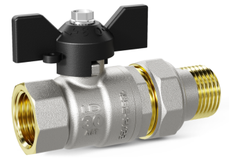 Кран шар 32 (американка) бабочка LD Pride  LD 47.141.1.32.M02 (6 шт)