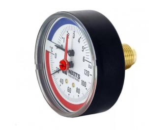 Термоманометр аксиальный 6 бар 1/2-120°C, Wester ТМАХ 6-1/2"