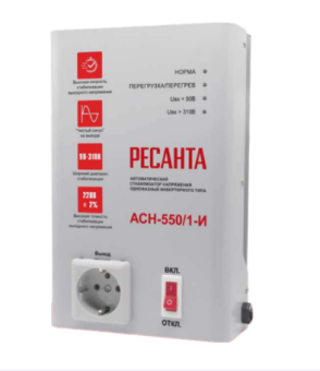 Стабилизатор напр. РЕСАНТА АСН-550/1-И инверторный  63/6/75