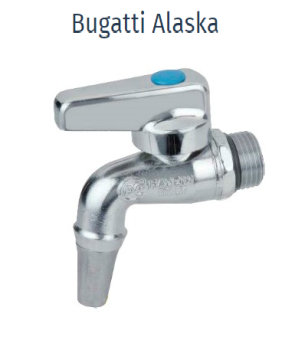 Кран водоразборный 15 шар с носиком BUGATTI ALASKA 681 раздаточный (06810005)