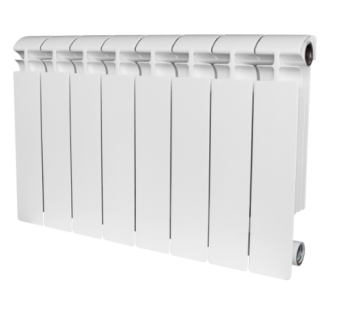 Радиатор бимет. 8 с 350/80 STOUT ALPHA (1000 Вт, Гарантия 10 лет, Россия,бок.подкл.)