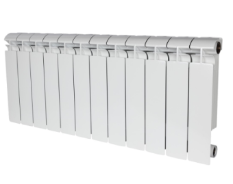 Радиатор бимет. 12 с 350/80 STOUT ALPHA (1500 Вт,Гарантия 10 лет,Россия,бок.подкл.)