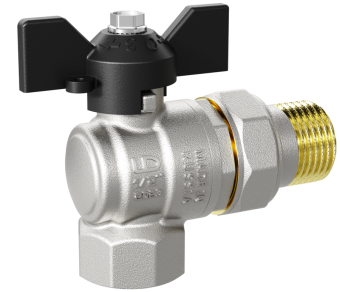 Кран шар 15 (американка) угловой Ру 40 LD Pride 47.15  бабочка (12шт)