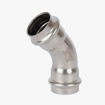 RSS-0005-000042 ROMMER Угольник 45° ВПр-ВПр, 42, из нержавеющей стали прессовой