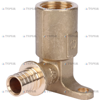 SFA-0032-001612 STOUT Угольник настенный с длинным нарезным патрубком 16-Rp 1/2  для труб из сшитого