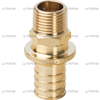 SFA-0001-002512 STOUT Переходник с наружной резьбой 25xR 1/2  для труб из сшитого полиэтилена аксиал