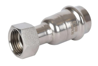 RSS-0026-001812 ROMMER Переходник с накидной гайкой ВПр-ВР, 18х1/2, из нержавеющей стали прессовой