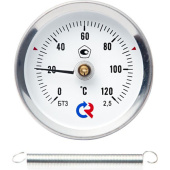 Термометр накладной 120гр. с пружинкой 53481