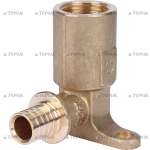 SFA-0032-002012 STOUT Угольник настенный с длинным нарезным патрубком 20-Rp 1/2  для труб из сшитого