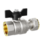 Кран шар 15 г/г бабочка с накидн.гайкой 40 LD Pride  LD47.346.15