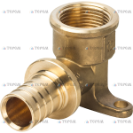 SFA-0009-002534 STOUT Угольник настенный с креплением 25xRp 3/4  для труб из сшитого полиэтилена акс