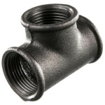 Тройник 20ДУ чугун,проходной (черный)