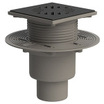 Трап канализ.110/75/50 верт.регулир.с "сухим" затвором 150х150