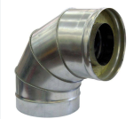 Отвод-сэндвич нерж/оцин 90гр d150/220 430/оцин 0,5мм/0,5мм удл.=60мм GP7-025571