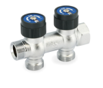 Коллектор с кранами 3/4"-3/4 с 2-мя вых. вентиль евроконус UNI-FITT 407C3320