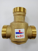 Клапан термостатический смесит. Uni-fit 1 1/4" НР (60*C,Kv9) для тверд. котлов  Италия