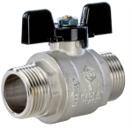 SVB-0006-000025 STOUT Кран шаровой полнопроходной, НР/НР, ручка бабочка 1