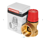 Клапан предохранительный 3/4" 3 бар ROMMER 3/4"вн-1вн  RVS-0001-003020