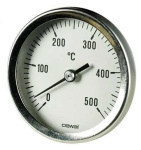 Термометр врезной 1/2 Cewal PSZ 63 PR (Ø63мм, 0/500°С, L-50мм) аксиальный