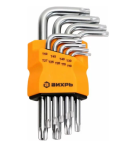 Набор ключей имбусовых Torx, 9 ключей Т10-Т50 ВИХРЬ 73/6/5/12