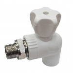 Кран шар 20*1/2 НР ПП угловой (американка) Frap 27638