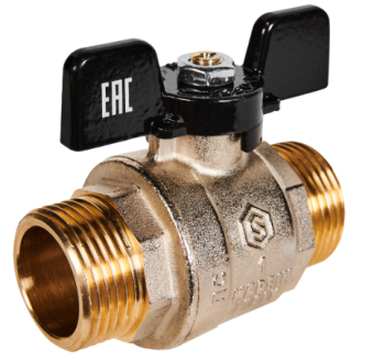 SVB-0006-200025 STOUT Кран шаровой полнопроходной, НР/НР, ручка бабочка 1