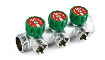 Коллектор с вентилями 1"-3/4 с 3-мя вых. вентиль UNI-FITT 414С4330