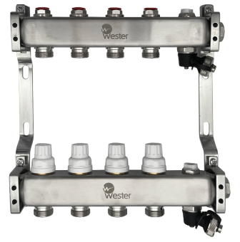 Коллекторный блок  4 слив в/ом нерж. Wester MUVS