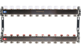 Коллекторный блок 12 нерж. ROMMER