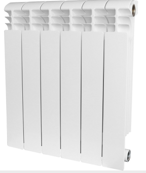 SRA-1310-050006 STOUT VEGA 500 6 секций радиатор алюминиевый боковое подключение (белый RAL 9016)
