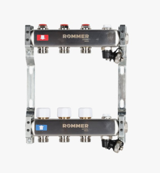 Коллекторный блок  3 слив в/ом нерж. ROMMER