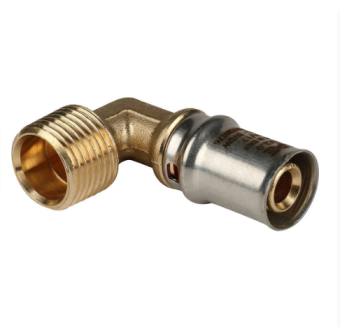  STOUT Угольник-переходник с наружной резьбой 1/2 х16 для металлопластиковых труб прессовой