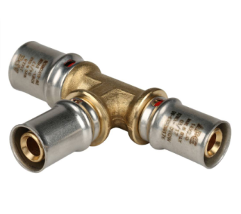  STOUT Тройник переходной 20х16х16 для металлопластиковых труб прессовой