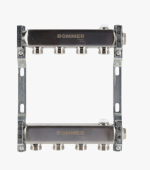 RMS-4401-000004 ROMMER Коллектор из нержавеющей стали для радиаторной разводки 4 вых.