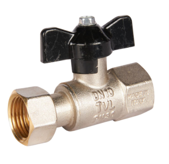 SVB-0009-000015 STOUT Кран шаровой с накидной гайкой, ВР/накидная гайка, ручка бабочка 1/2x1/2