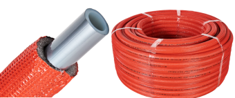  STOUT 20х2,8 (бухта 100 м) PEX-a труба сшит.полиэтилена с кислор.слоем, серая в теплоиз.(красная)