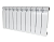 Радиатор бимет.10 с 350/80 STOUT ALPHA (1250 Вт,Гарантия 10 лет,Россия,бок.подкл,белый RAL 9016)