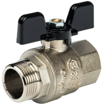 SVB-0004-000020 STOUT Кран шаровой полнопроходной, ВР/НР, ручка бабочка 3/4