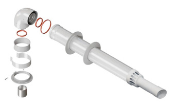 Дымоход компл.коаксиальный d 60/100 гор.L1000 с антилед (K-01) универсальный (NAVIEN,Bosch,Protherm)