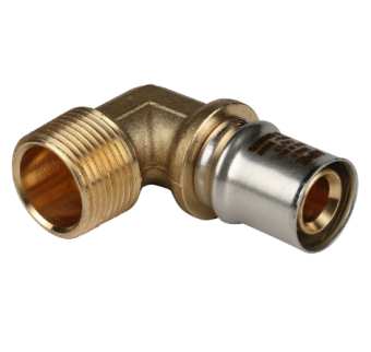  STOUT Угольник-переходник с наружной резьбой 3/4 х20 для металлопластиковых труб прессовой