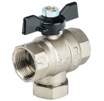 SVF 0002 000020 STOUT Кран шаровой с фильтром 3/4 (ручка-бабочка)