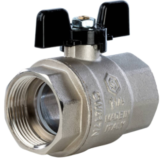 SVB-0002-000032 STOUT Кран шаровой полнопроходной, ВР/ВР, ручка бабочка 1 1/4