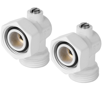 Комплект нижнего подключения Royal Thermo угловой раздельный 3/4х3/4ЕК (белый)