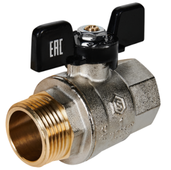 SVB-0004-200025 STOUT Кран шаровой полнопроходной, ВР/НР, ручка бабочка 1