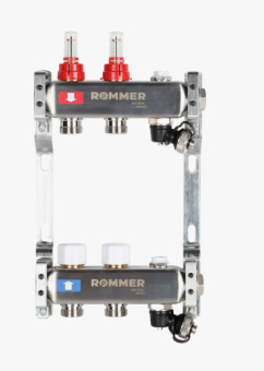 Коллекторный блок  2 РМ сливом в/ом нерж. ROMMER